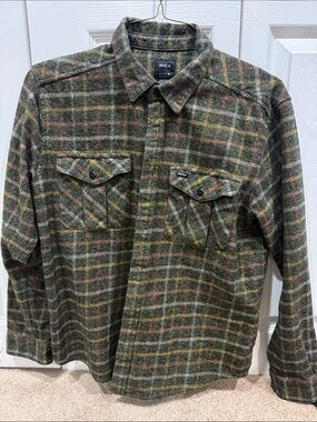 RVCA Plaid Relaxed FitFlannel Shirt